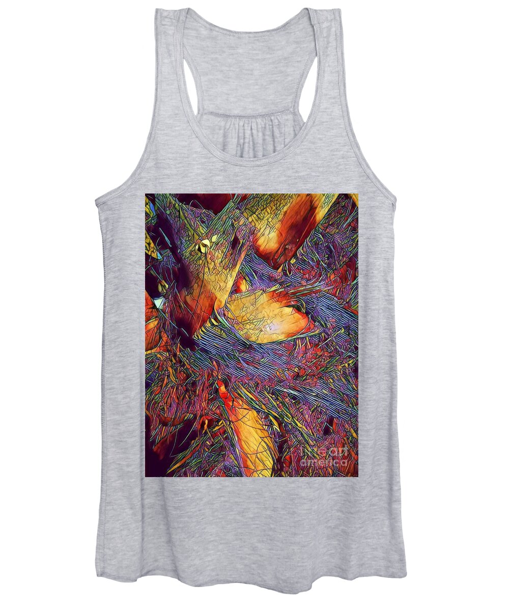 Date Palm Women's Tank Top featuring the photograph Date with a rainbow by Jarek Filipowicz