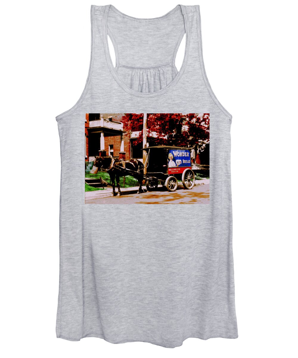 Bread Women's Tank Top featuring the digital art Delivering the Bread by Cliff Wilson