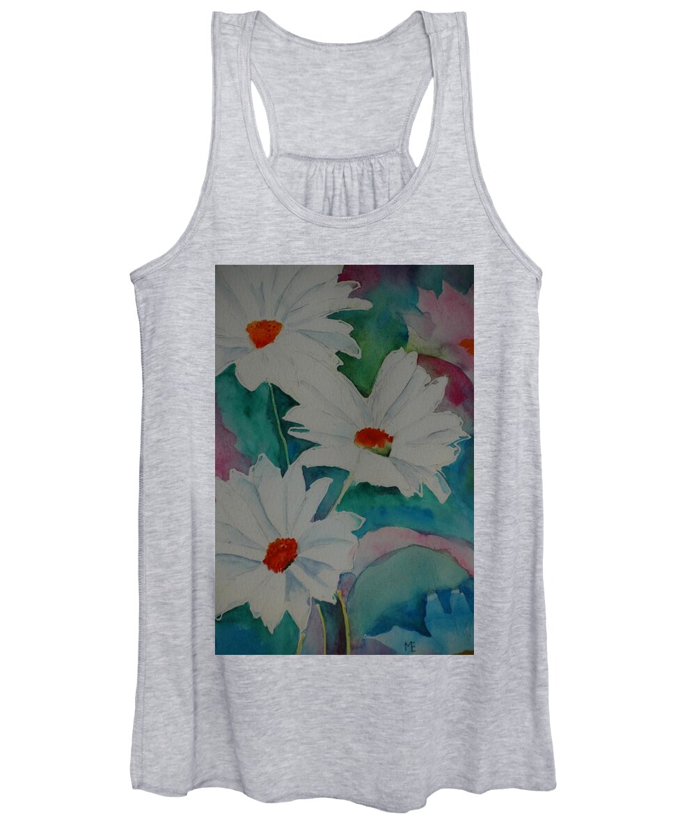 Daisies Women's Tank Top featuring the painting Devin's Dasies by Melinda Etzold