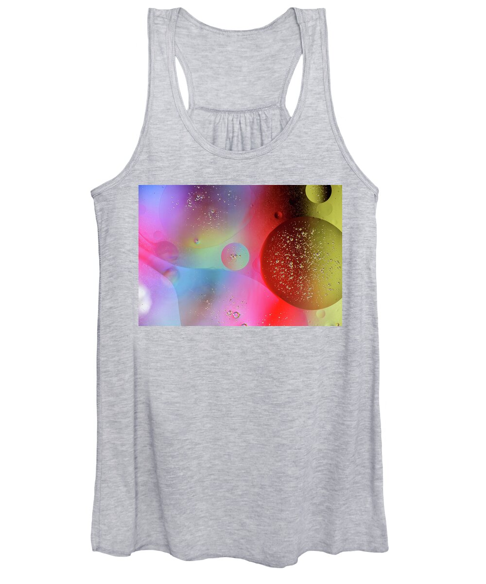 Oil Drop Abstract Women's Tank Top featuring the photograph Digital Oil Drop Abstract by John Williams