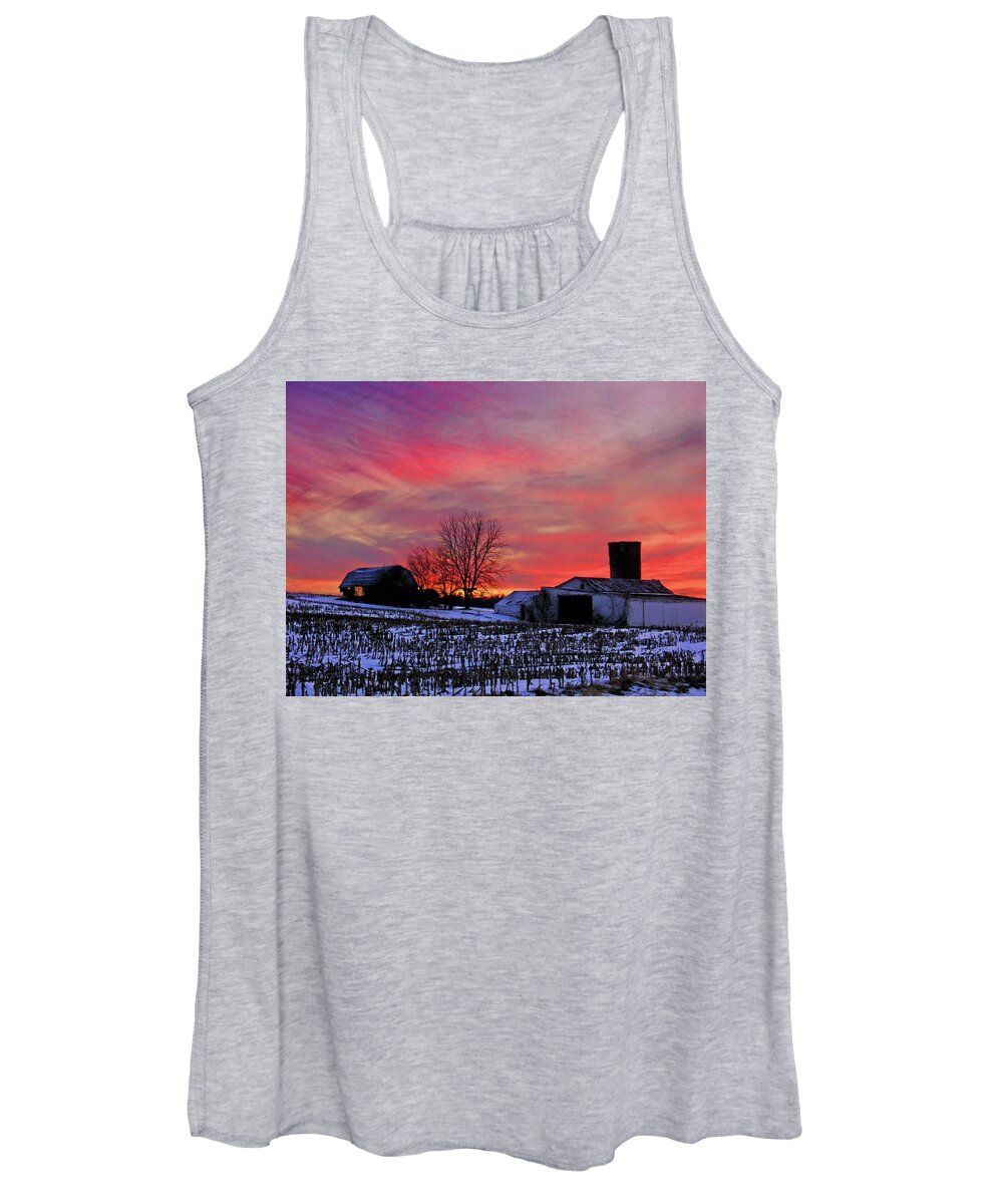 Rural Women's Tank Top featuring the photograph Down the Street from Daranya's House by Steve Karol