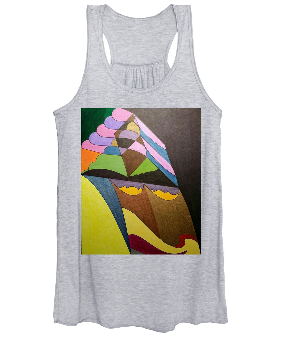 Geo - Organic Art Women's Tank Top featuring the painting Dream 321 by S S-ray