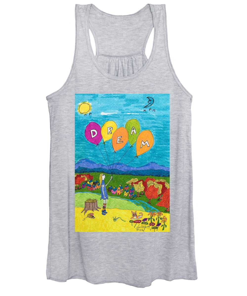 Hagood Women's Tank Top featuring the painting Dream by Lew Hagood