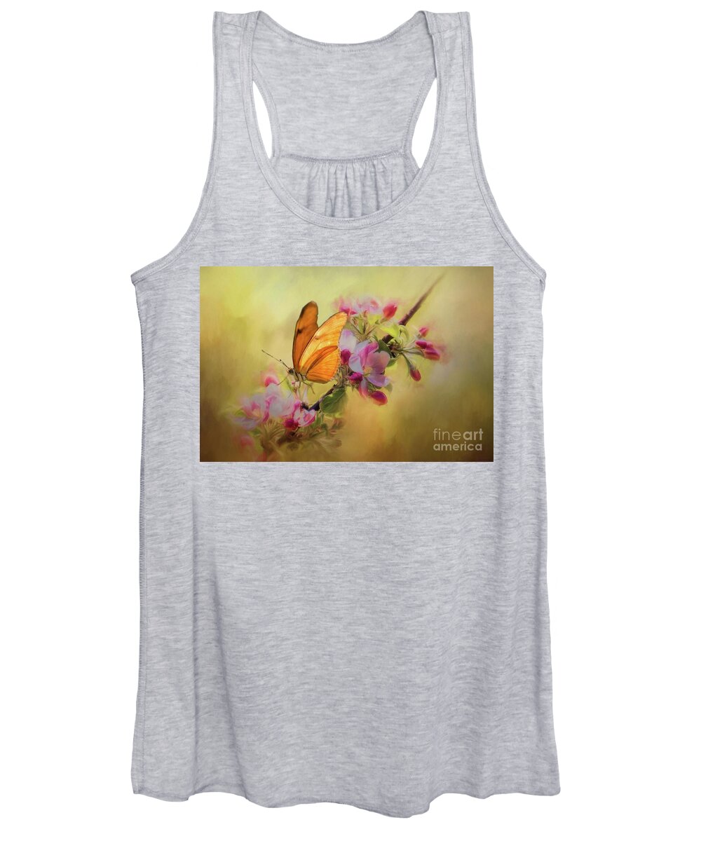 Dryas Julia Women's Tank Top featuring the photograph Dreaming of Spring by Eva Lechner