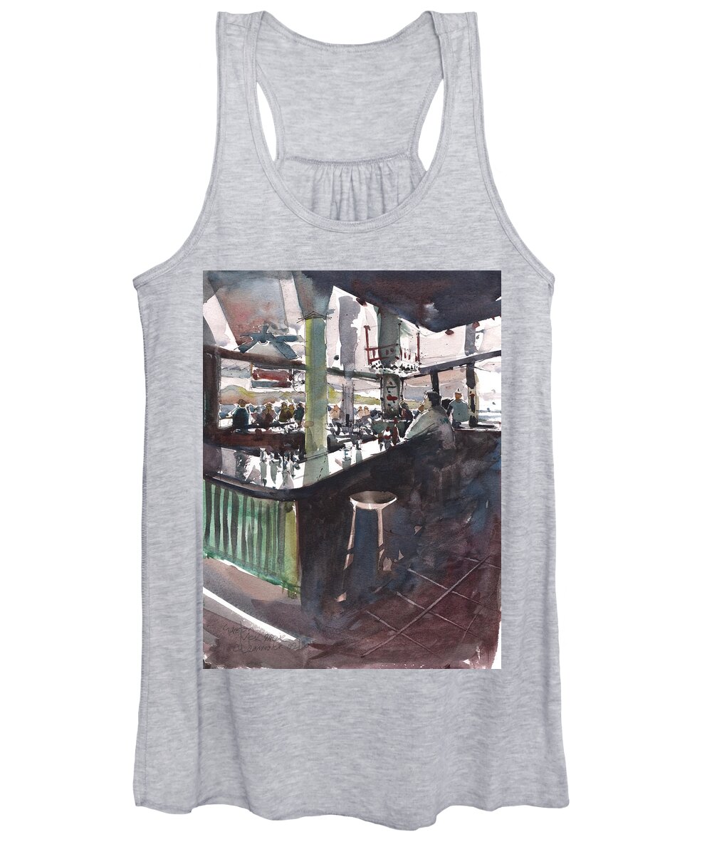 Interior Women's Tank Top featuring the painting Drowning sorrow by Gaston McKenzie