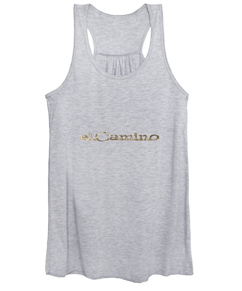 Automotive Women's Tank Top featuring the photograph El Camino Emblem by YoPedro