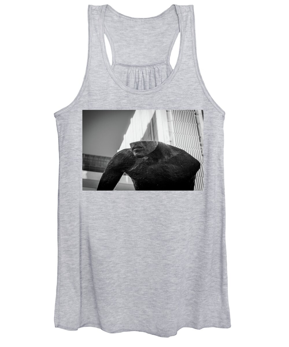 Black And White Women's Tank Top featuring the photograph Emerging by Kenny Thomas