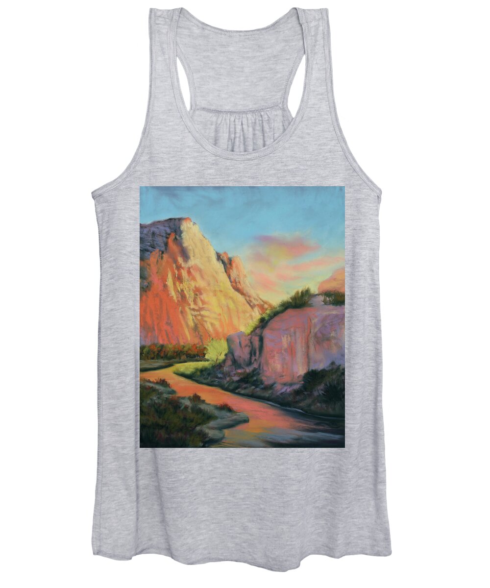 Landscape Women's Tank Top featuring the painting Enchanted View by Sandi Snead