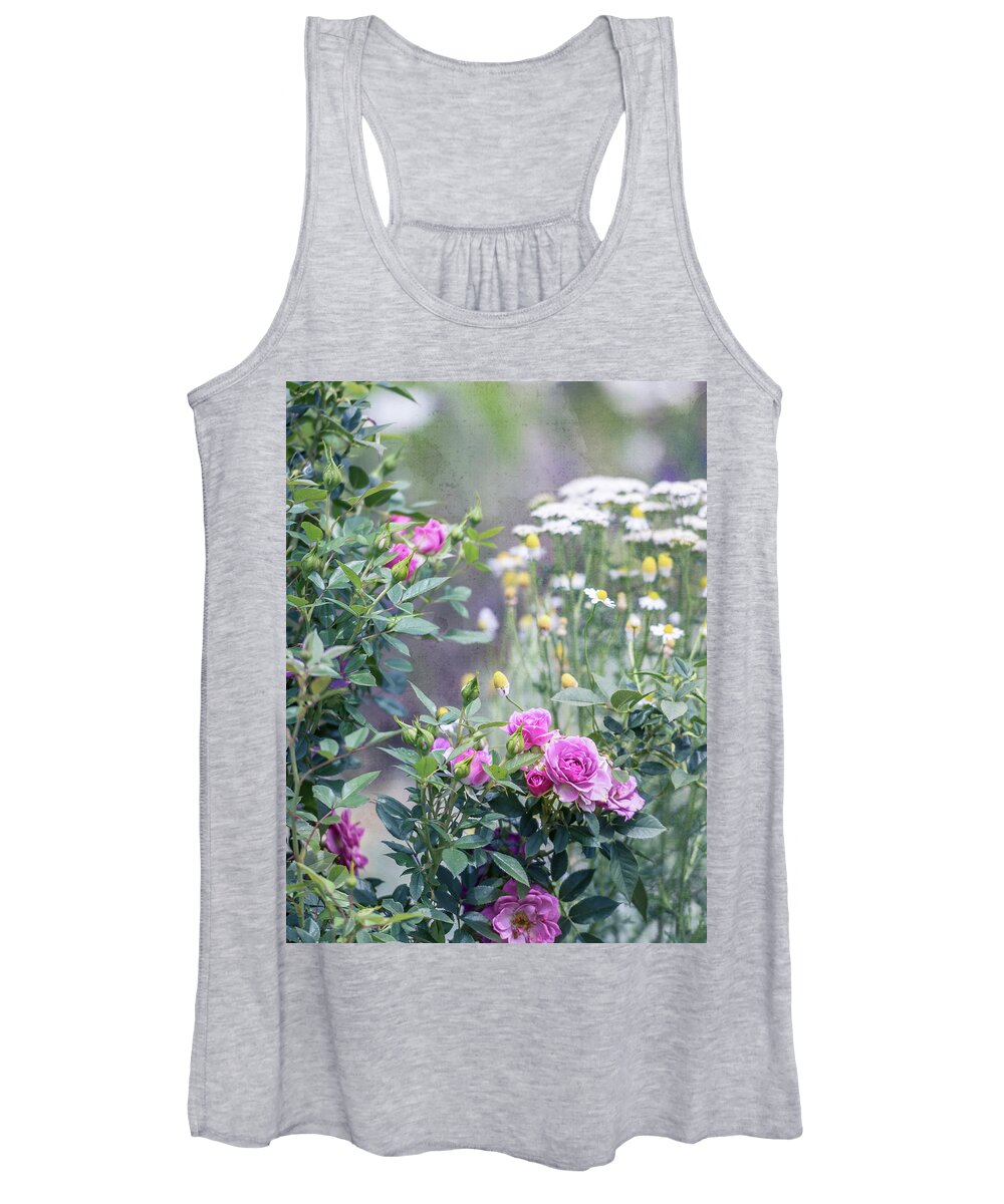 Roses Women's Tank Top featuring the photograph English Garden by Jennifer Grossnickle