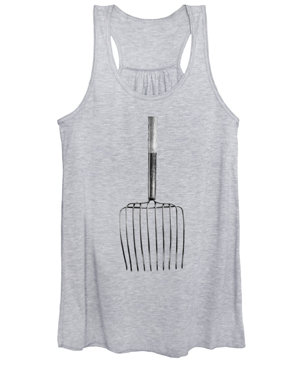 Background Women's Tank Top featuring the photograph Ensilage Fork Down by YoPedro