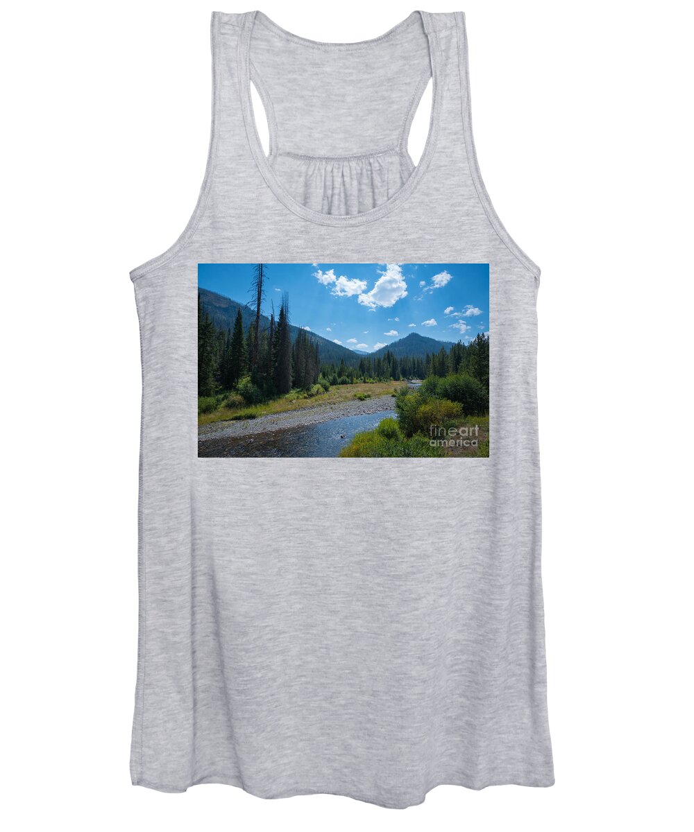 Yellowstone National Park Women's Tank Top featuring the photograph Entering Yellowstone National Park by Michael Ver Sprill