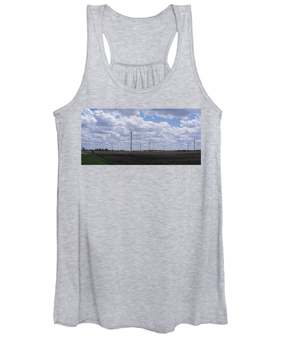 Wind Women's Tank Top featuring the photograph Etched In Stone by Edward Smith