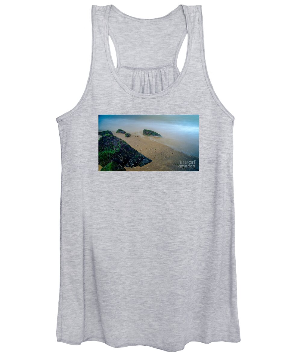 Misty Beach. Long Exposure Women's Tank Top featuring the photograph Ethereal by Jim DeLillo