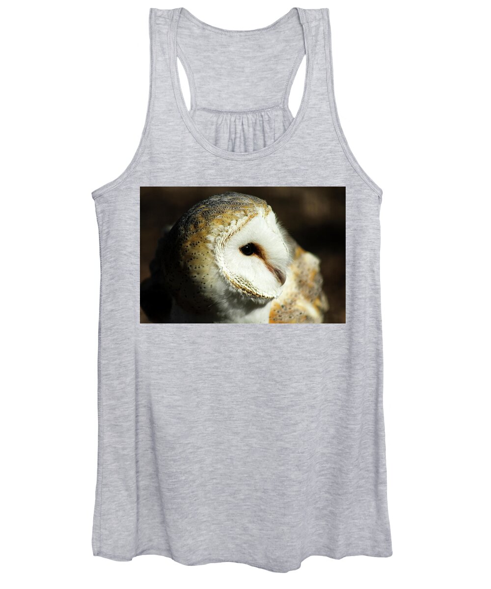 Owl Women's Tank Top featuring the photograph European Barn Owl by Holly Ross