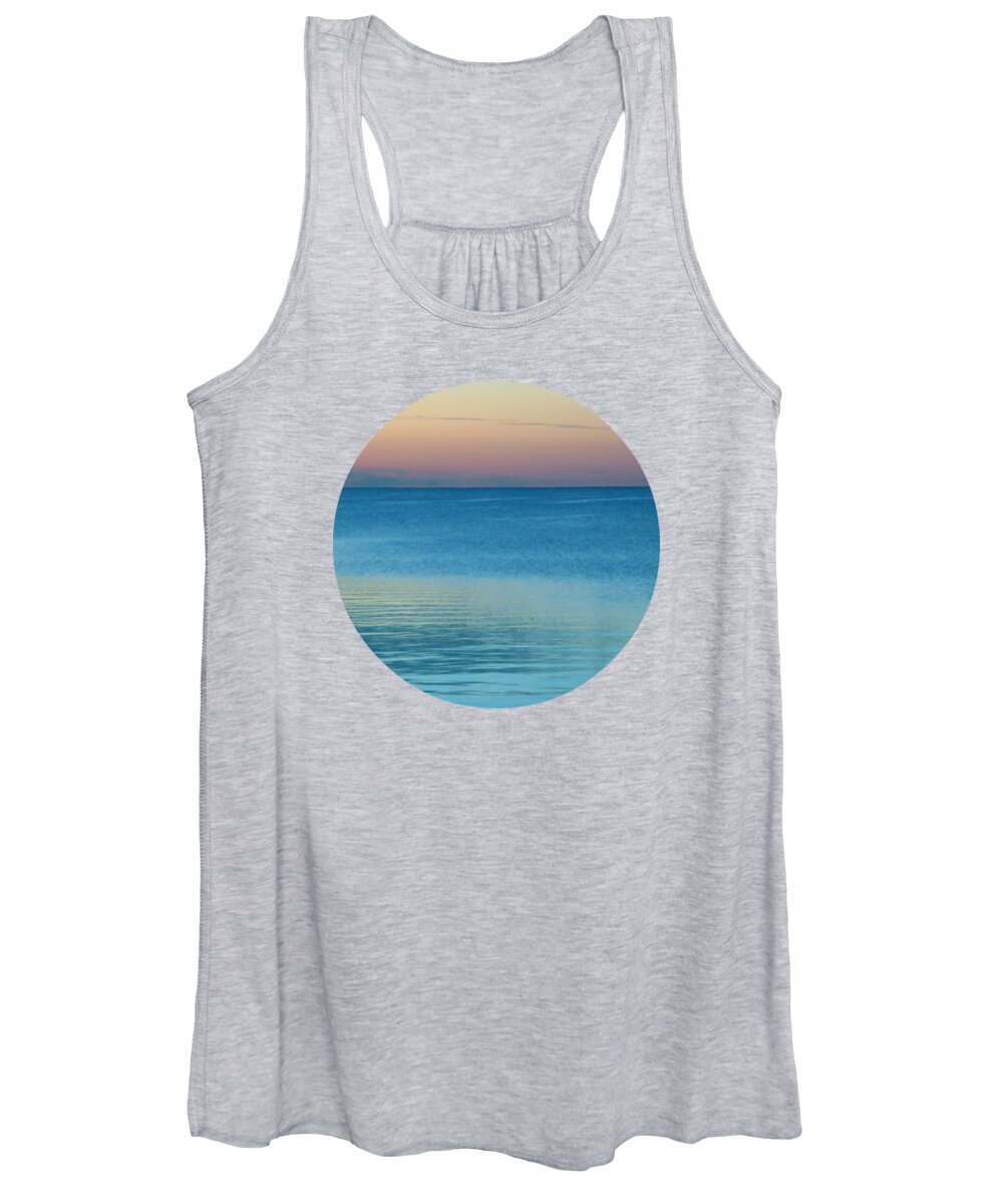 Blue Women's Tank Top featuring the photograph Evening at the Lake by Mary Wolf