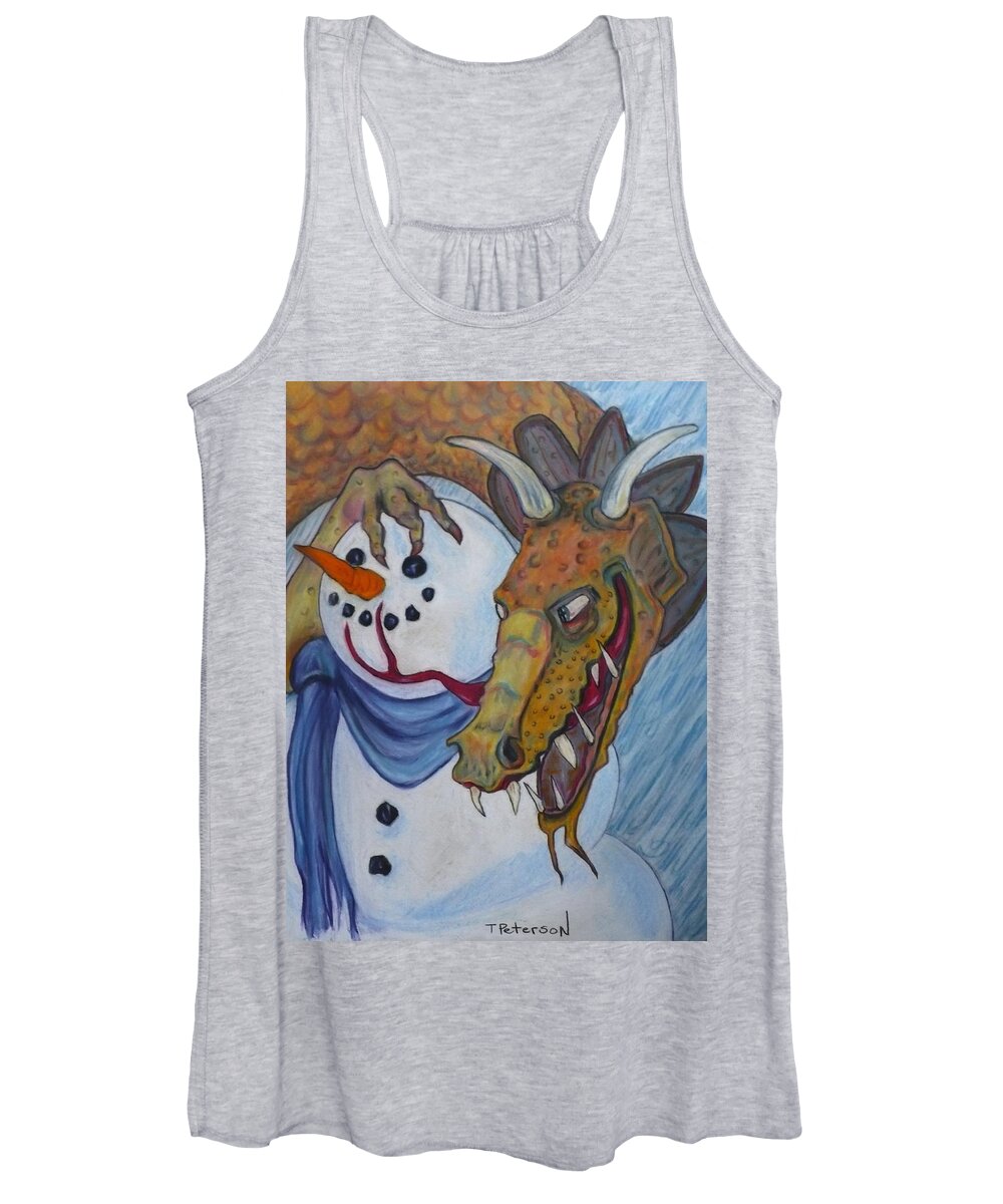 Dragon Women's Tank Top featuring the painting Ever Have One Of Those Days by Todd Peterson