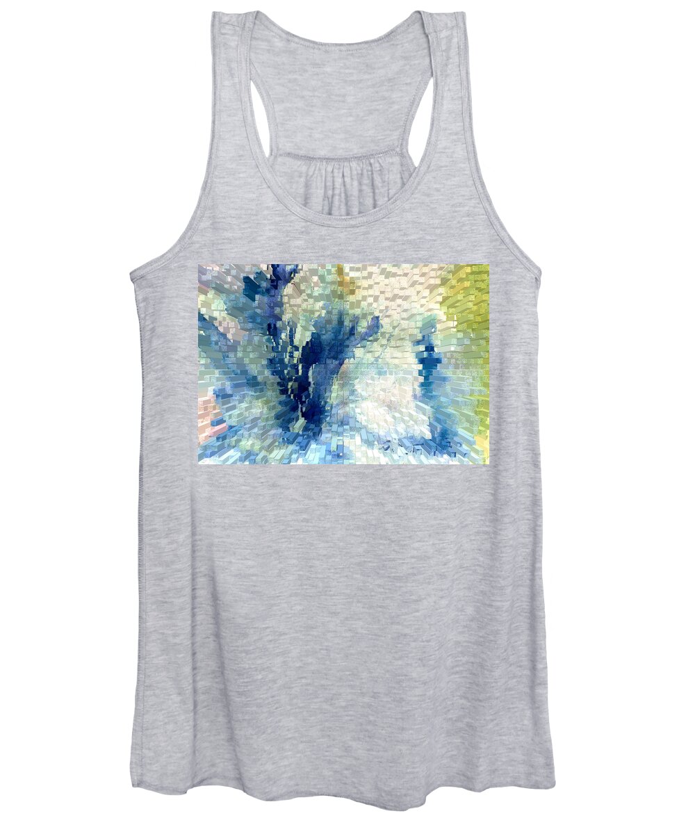 Abstract Women's Tank Top featuring the painting Extrude by Steve Karol
