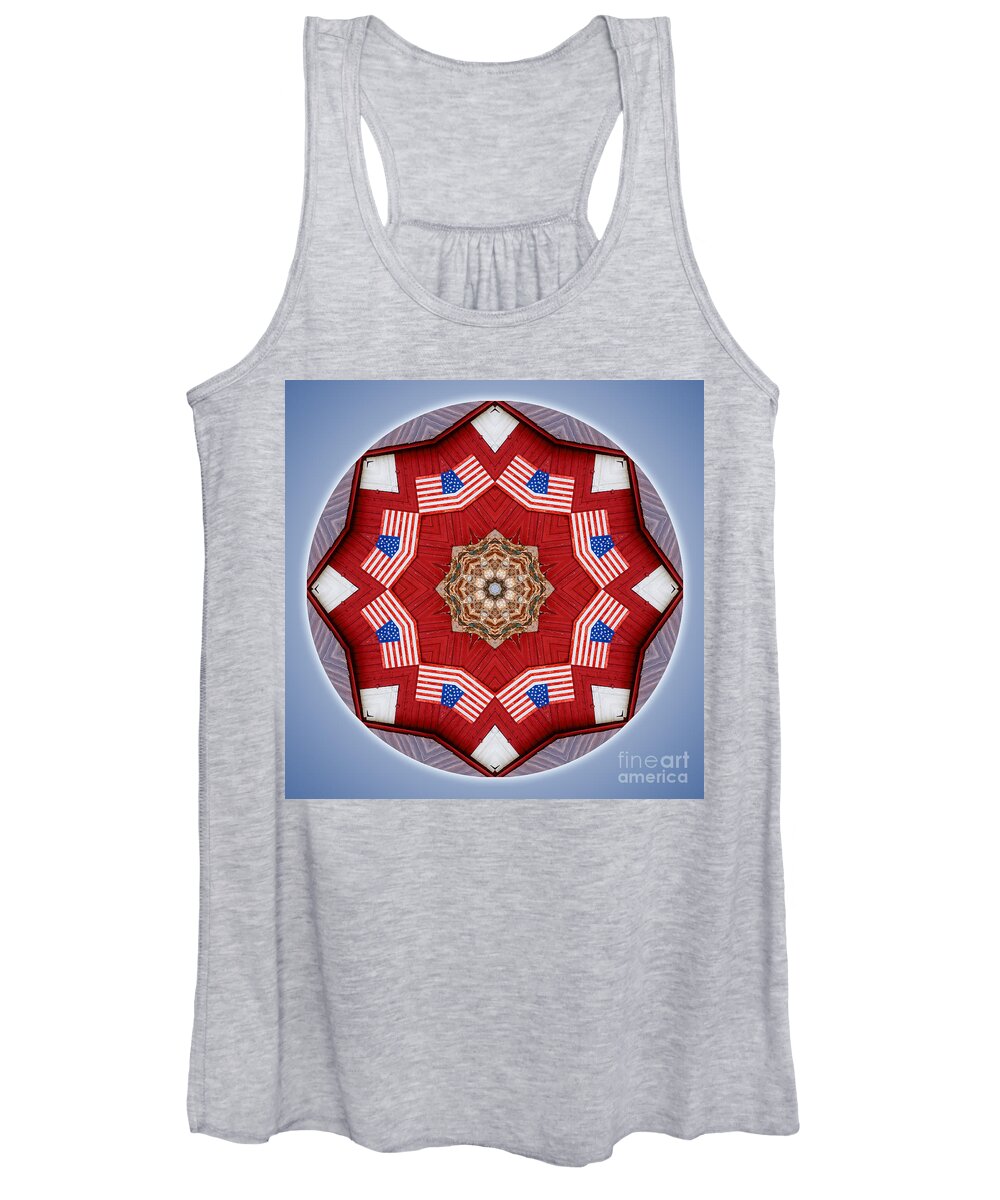 United States Women's Tank Top featuring the digital art Flag by Kathy Strauss