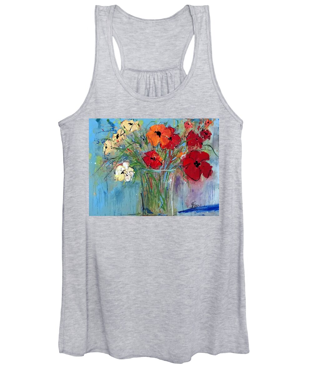 Flower Women's Tank Top featuring the painting Flower Delivery by Terri Einer