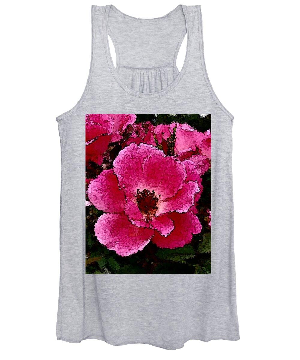 Digital Art Women's Tank Top featuring the photograph Flower Painting Collection 19 by Belinda Cox
