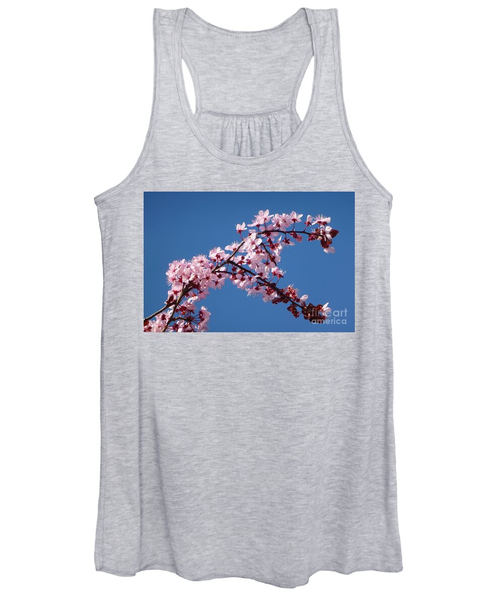 Bloom Women's Tank Top featuring the photograph Flowering of the Plum Tree 4 by Jean Bernard Roussilhe