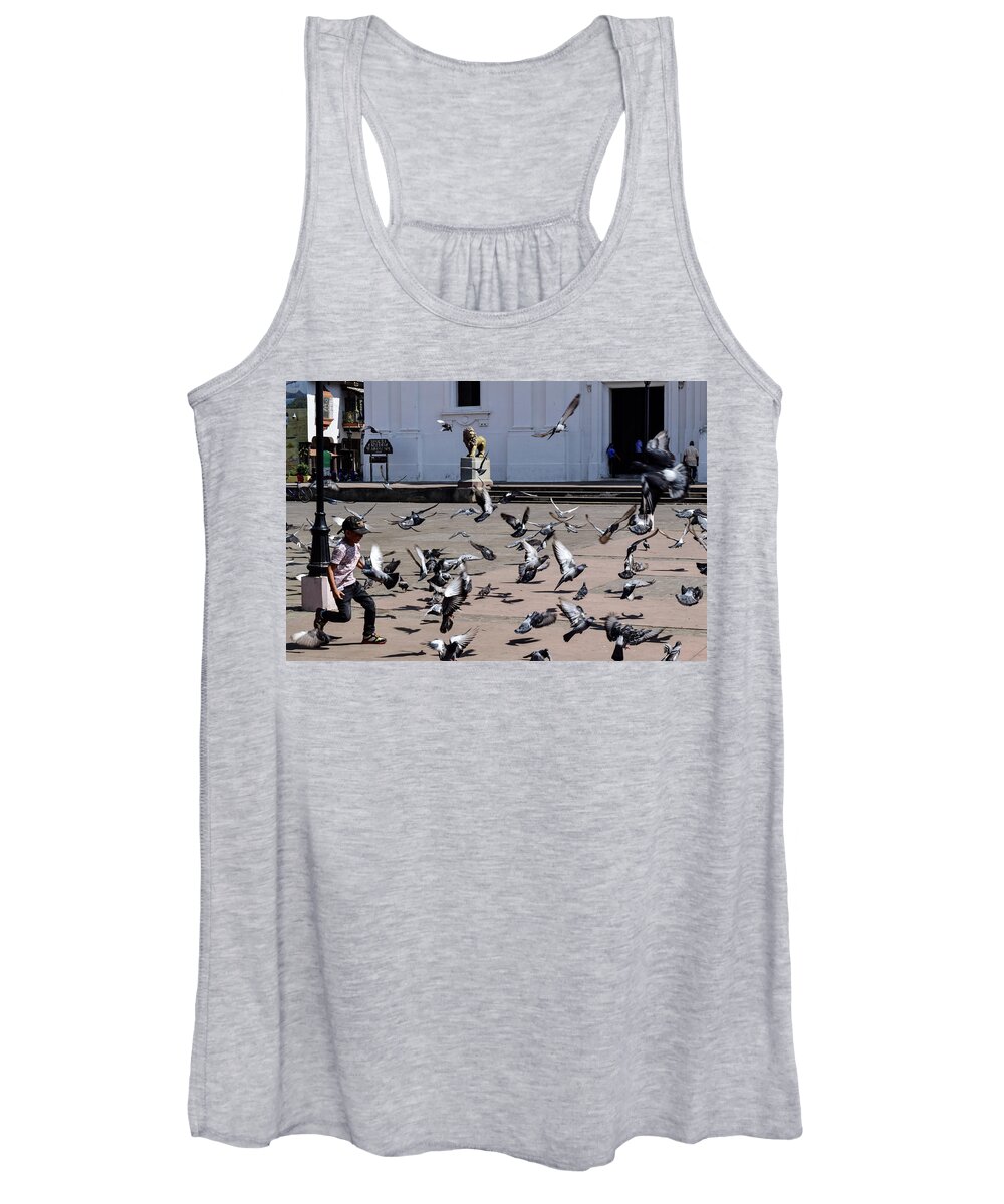 Innocence Women's Tank Top featuring the photograph Fly Birdies Fly by Nicole Lloyd