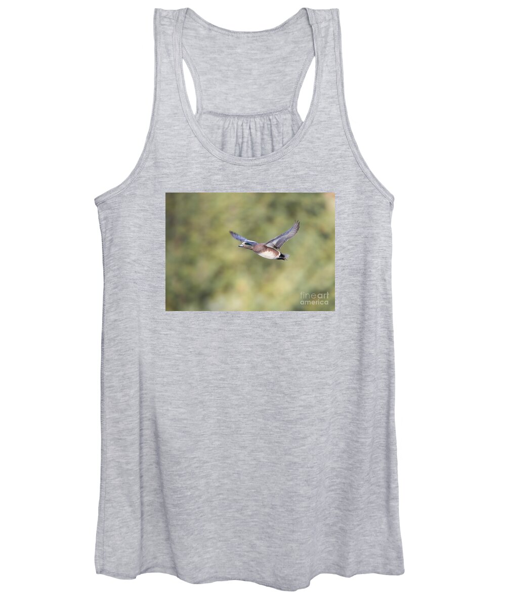 Duck Women's Tank Top featuring the photograph Fly By by Douglas Kikendall