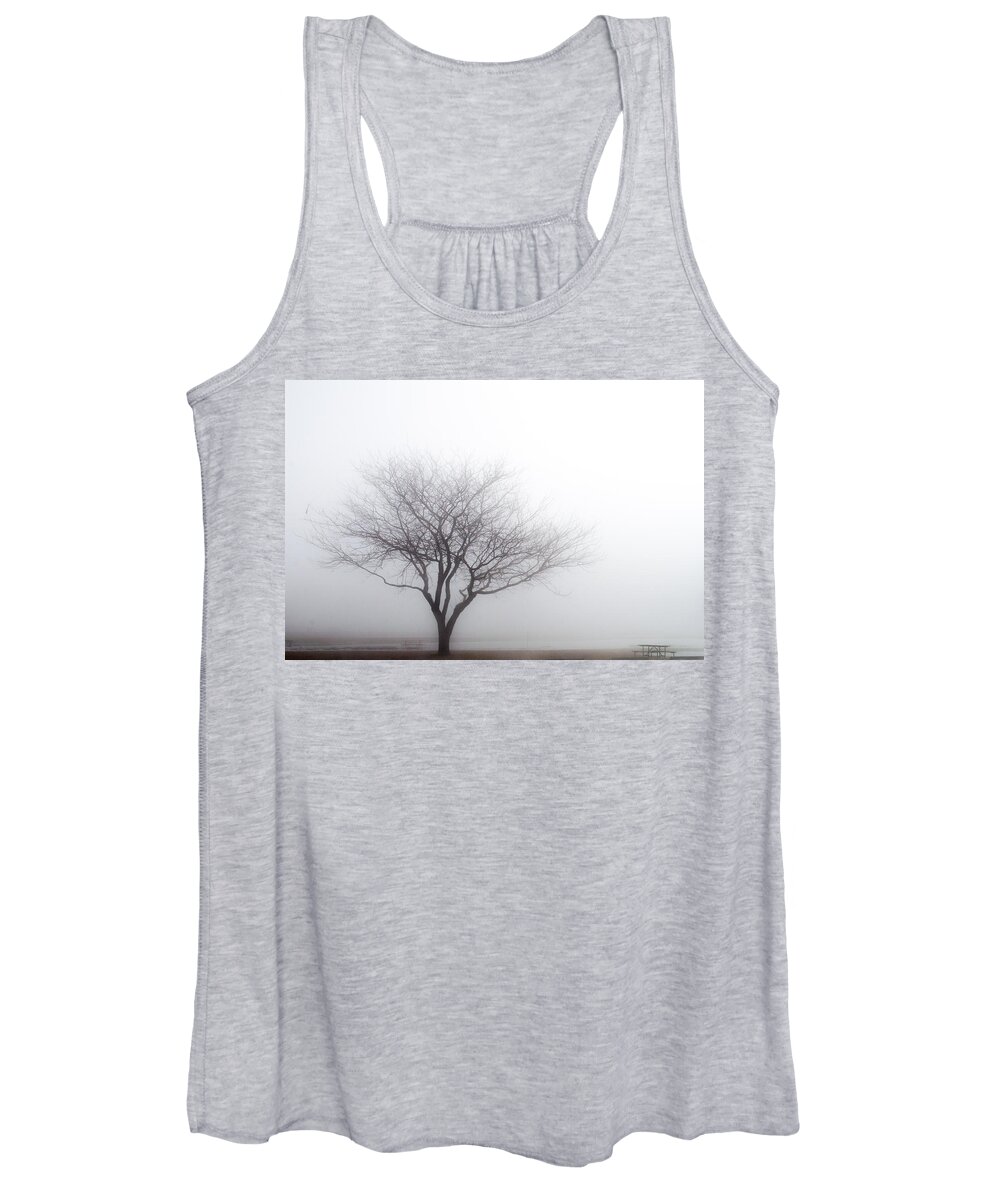 Ohio Women's Tank Top featuring the photograph Foggy Picnic by Stewart Helberg
