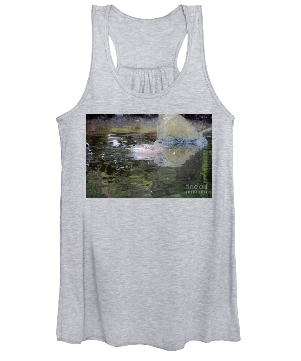 Ducks Women's Tank Top featuring the photograph Following You by Merle Grenz