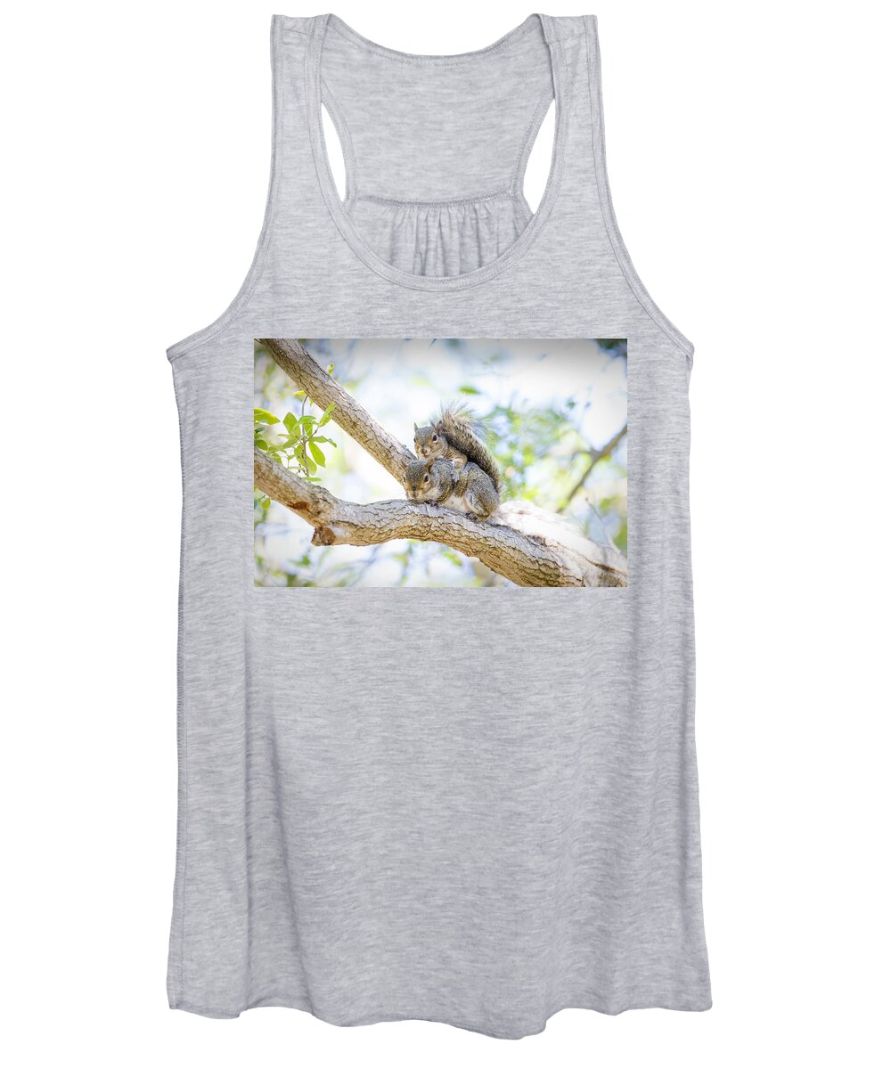 Squirrel Women's Tank Top featuring the photograph Fooling Around by Todd Ryburn
