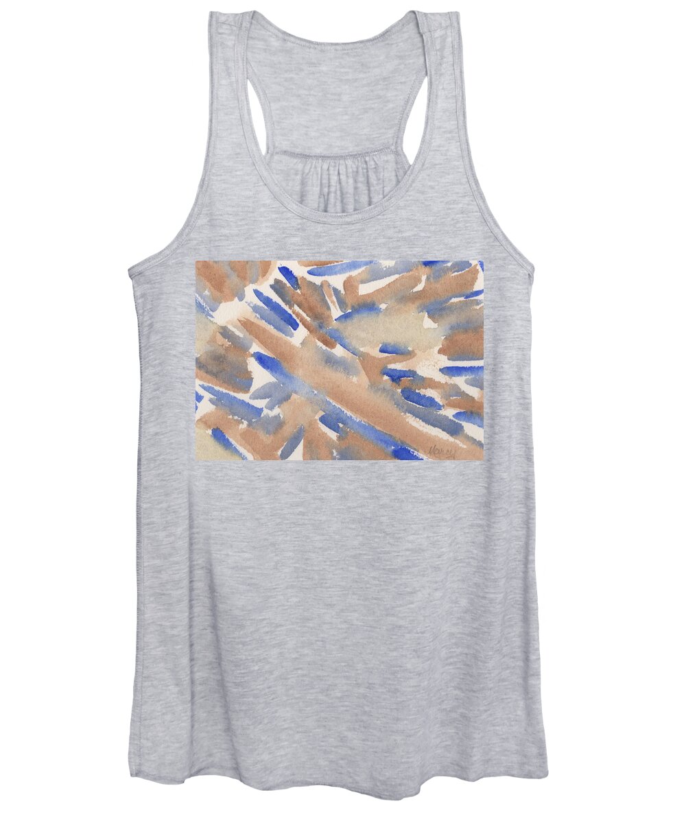 Blue Women's Tank Top featuring the painting Forces Beyond Our Control by Marcy Brennan