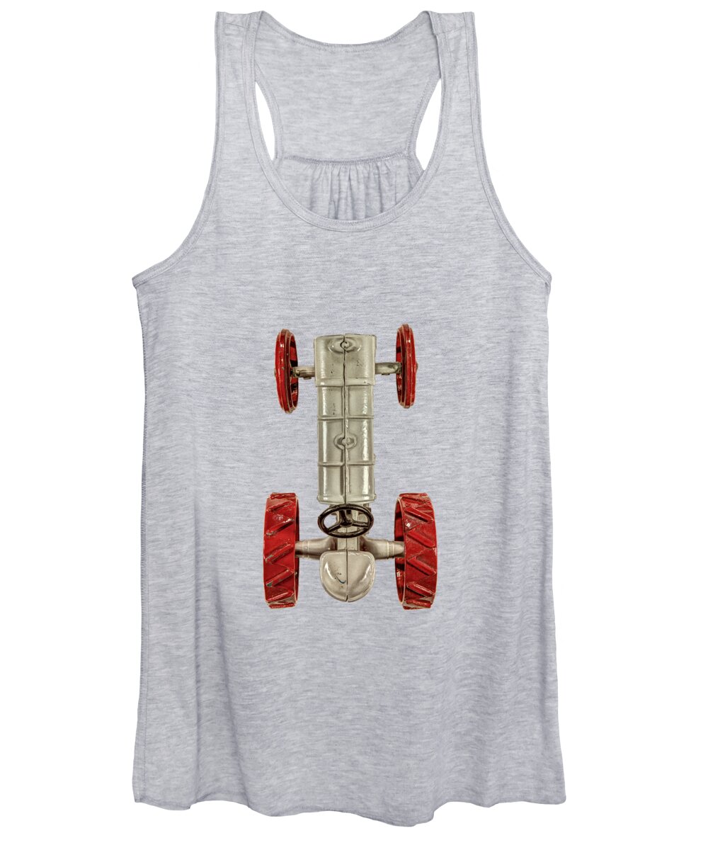 Antique Women's Tank Top featuring the photograph Fordson Tractor Top by YoPedro