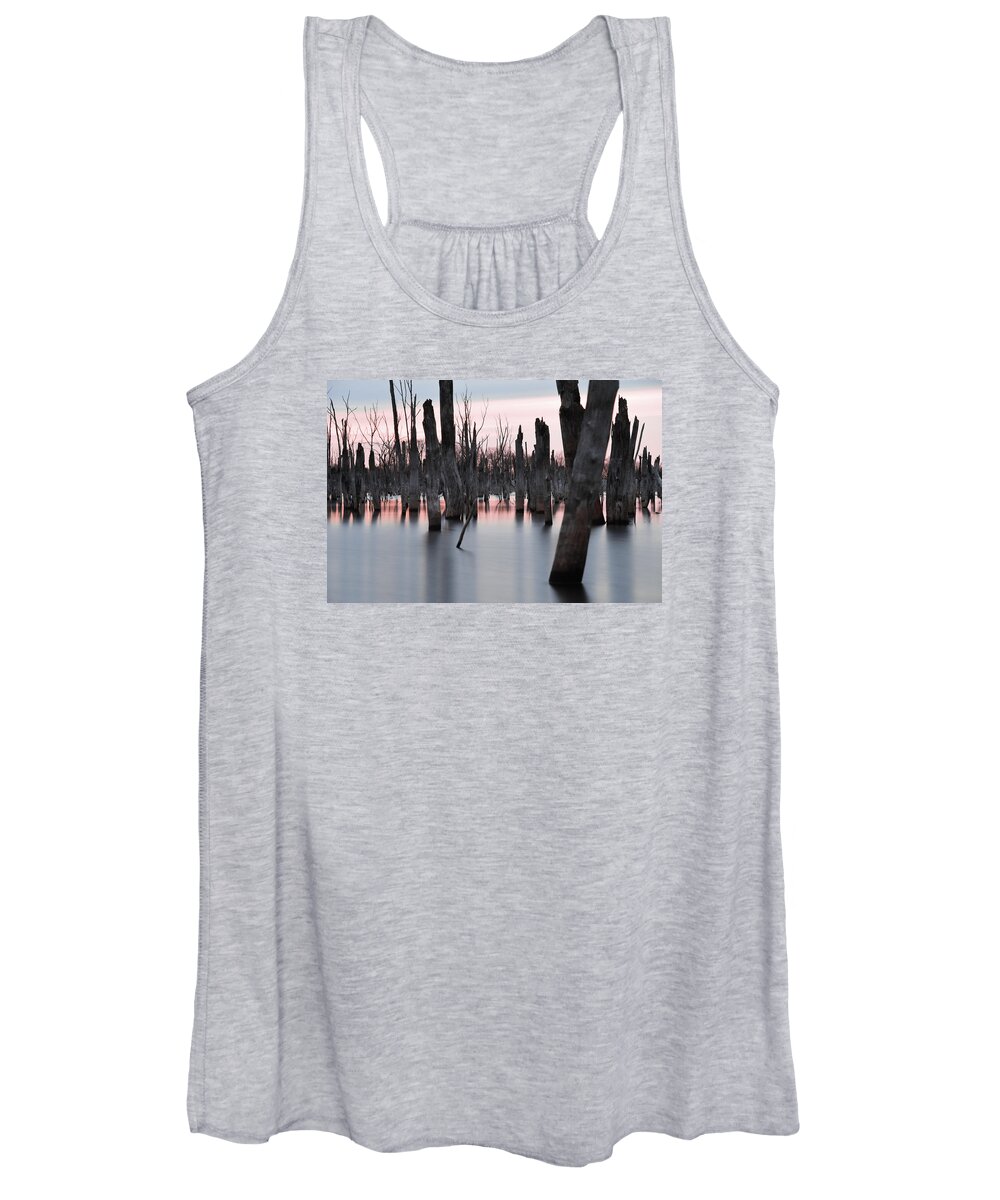 Lake Women's Tank Top featuring the photograph Forest in the Water by Jennifer Ancker