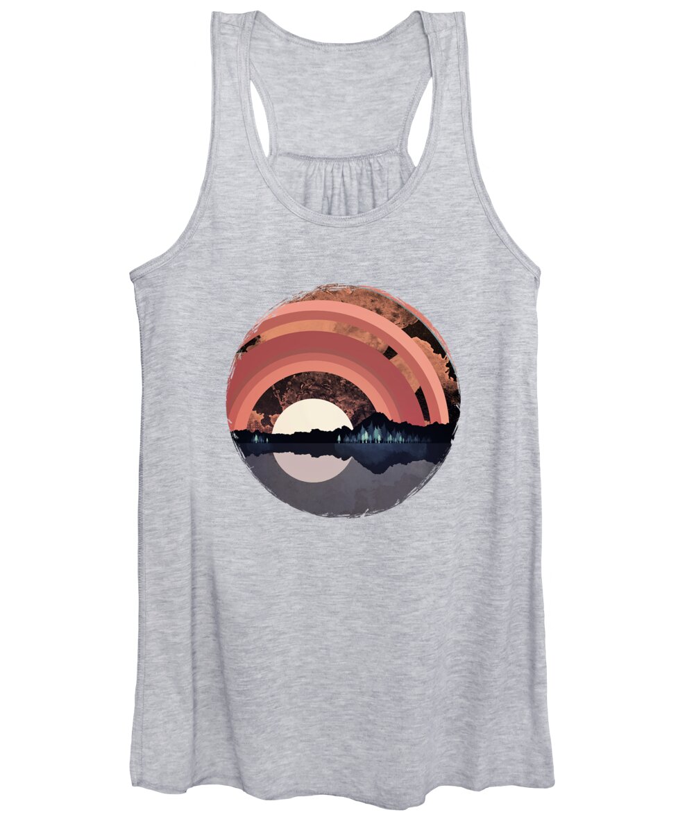 Forest Women's Tank Top featuring the digital art Forest Night Reflection by Spacefrog Designs