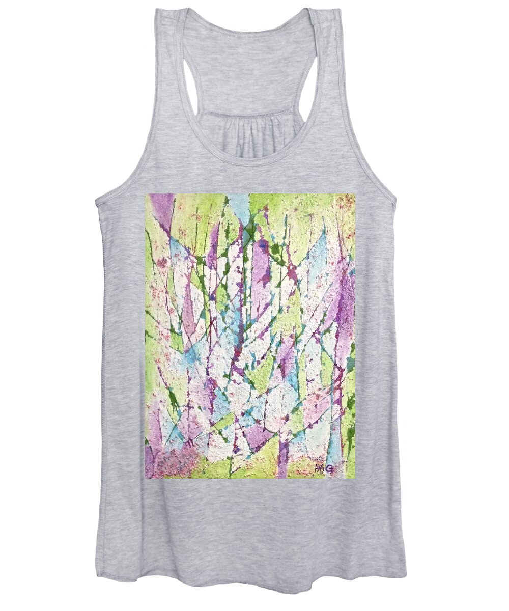 Forest Women's Tank Top featuring the painting Forest by Wonju Hulse
