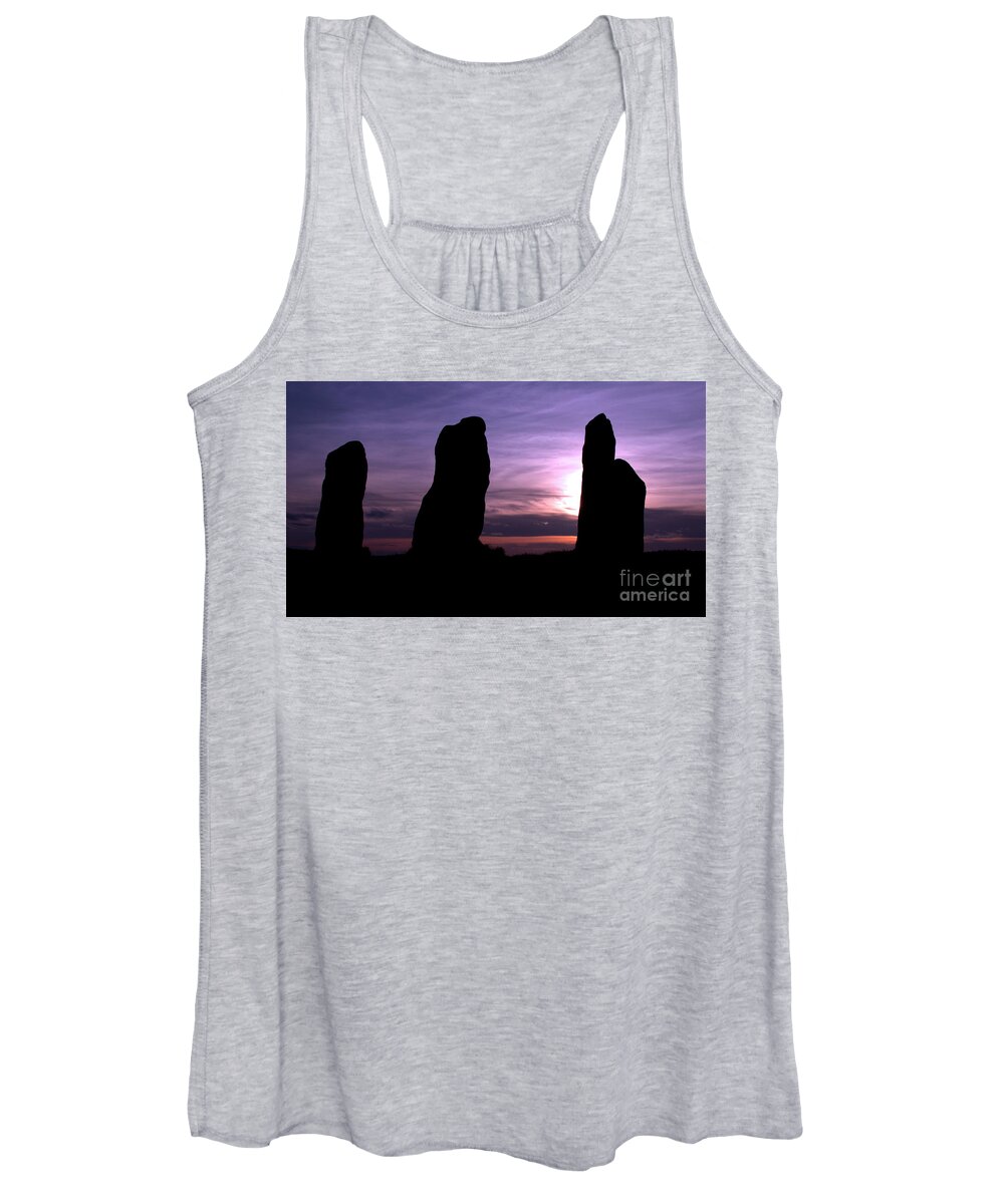 Hills Women's Tank Top featuring the photograph Four Stones Folly Clent Hills by Stephen Melia