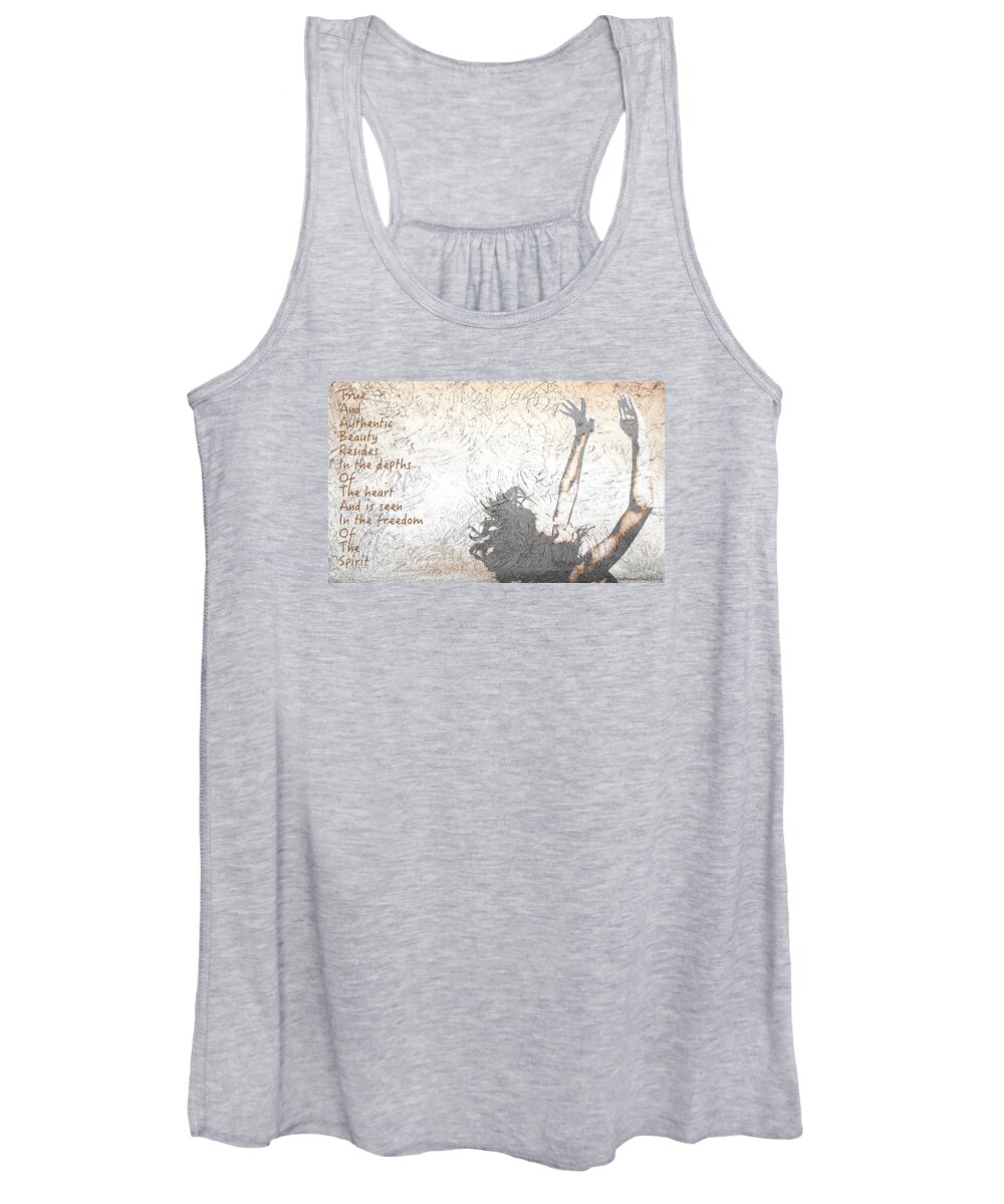 Acrylic Women's Tank Top featuring the painting Free Spirit by Theresa Marie Johnson