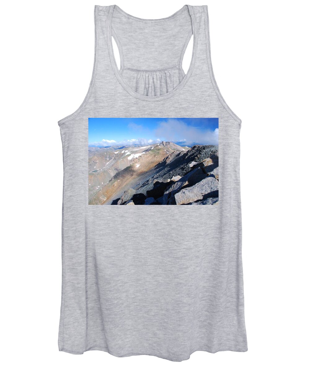 Mount Massive Women's Tank Top featuring the photograph From Atop Mount Massive by Cascade Colors
