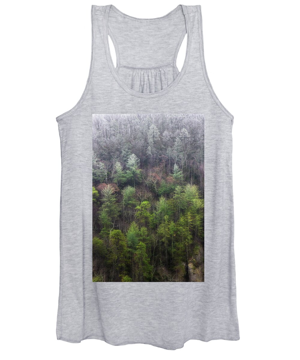 Frost Women's Tank Top featuring the photograph Frost Line by Mike Eingle