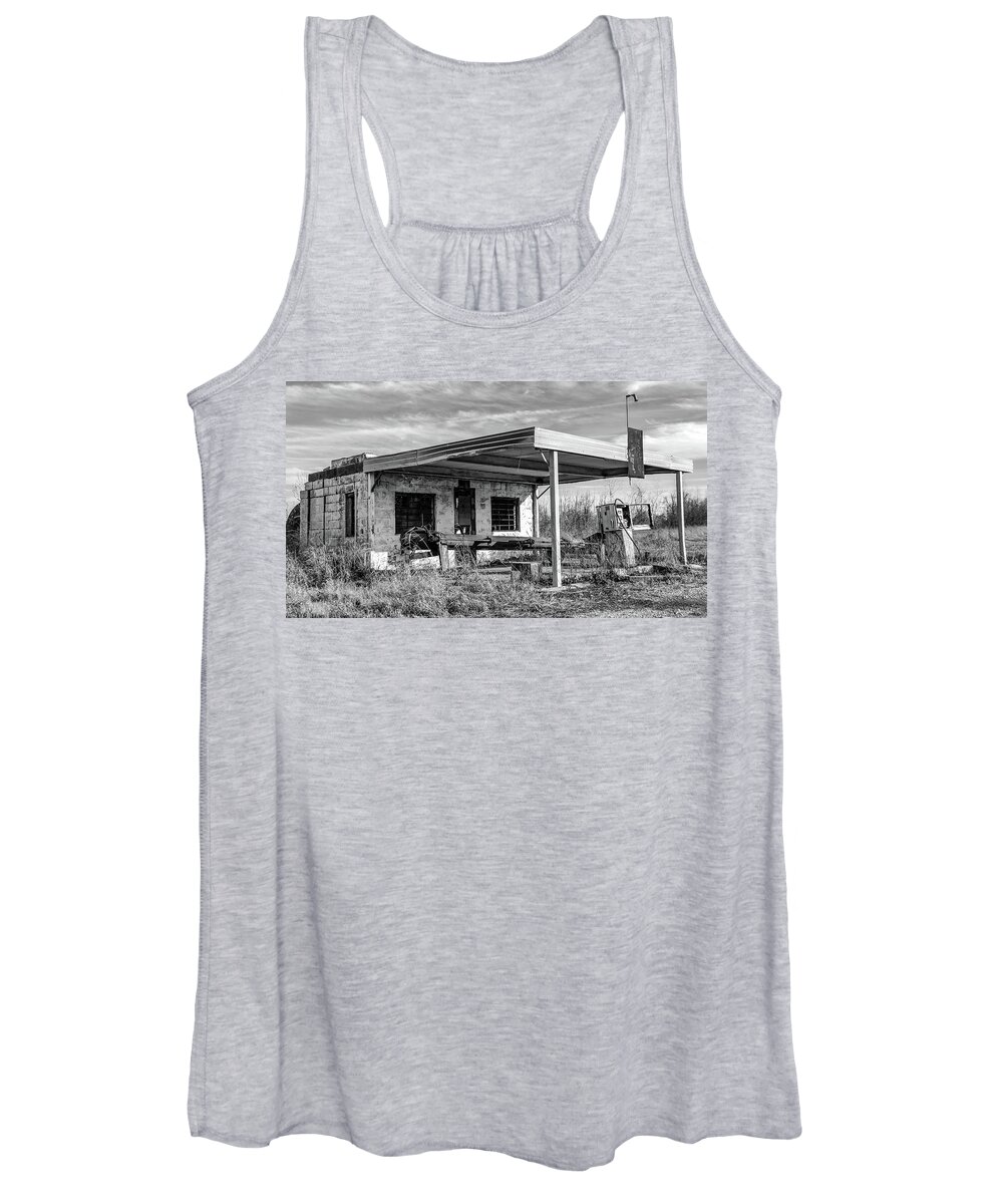 Abandoned Women's Tank Top featuring the photograph Full Service by Holly Ross