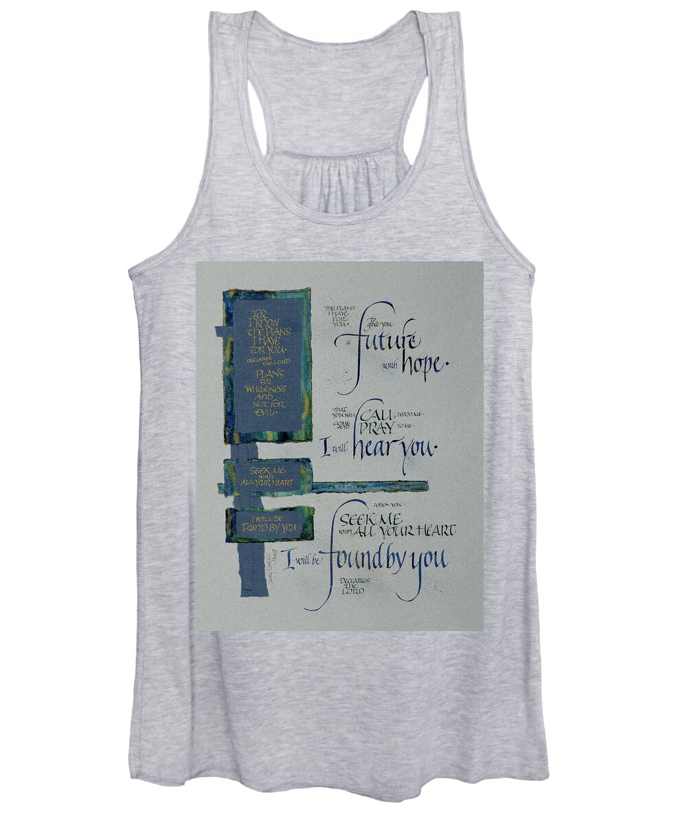 Achievement Women's Tank Top featuring the mixed media Future Hope II by Judy Dodds