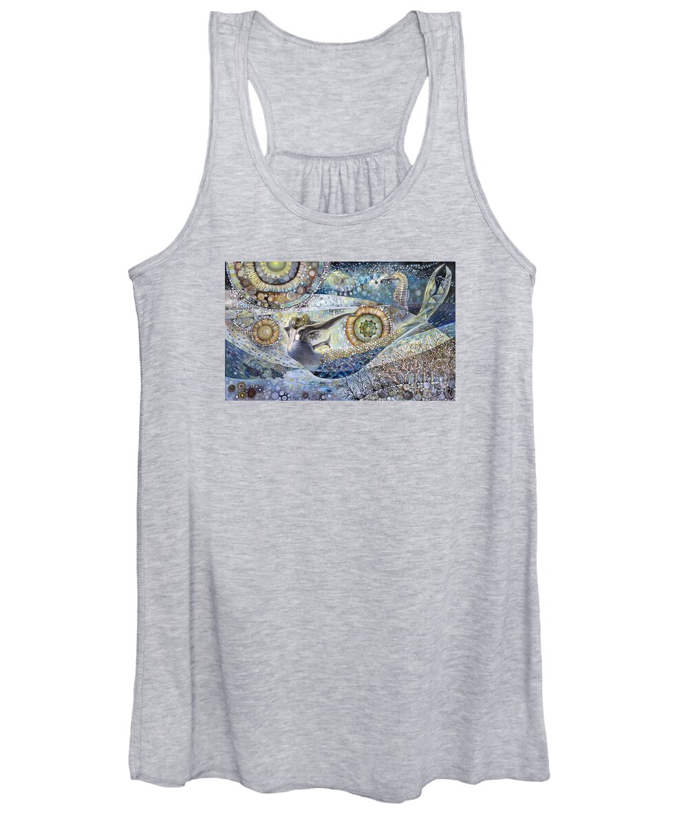 Galaxy Women's Tank Top featuring the painting Galaxy of Love by Manami Lingerfelt