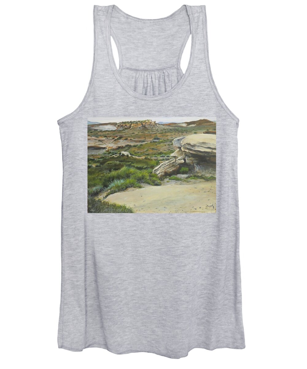 West Women's Tank Top featuring the painting Garden Of Stone by William Brody