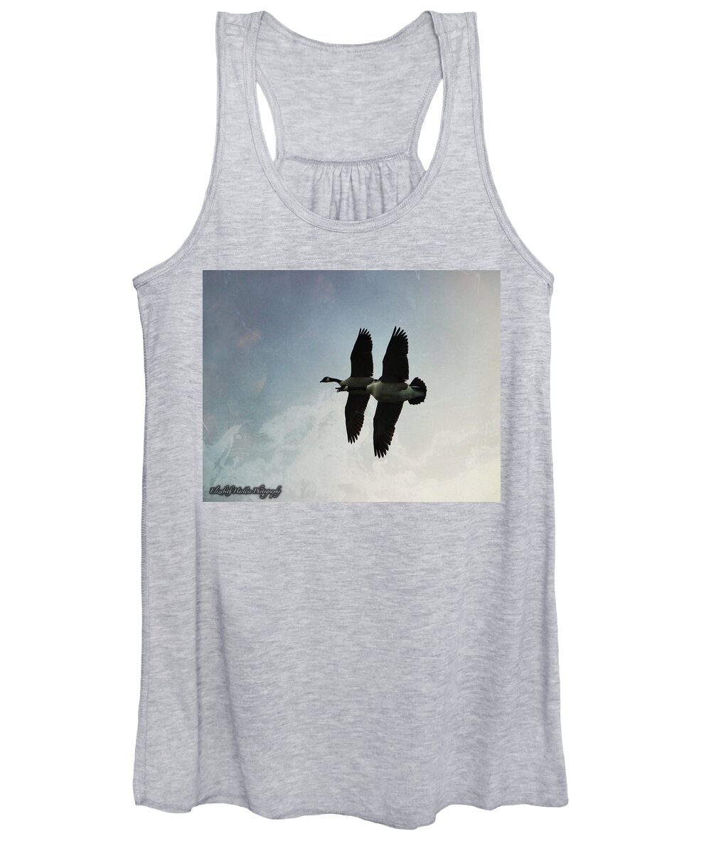  Women's Tank Top featuring the photograph Geese by Elizabeth Harllee