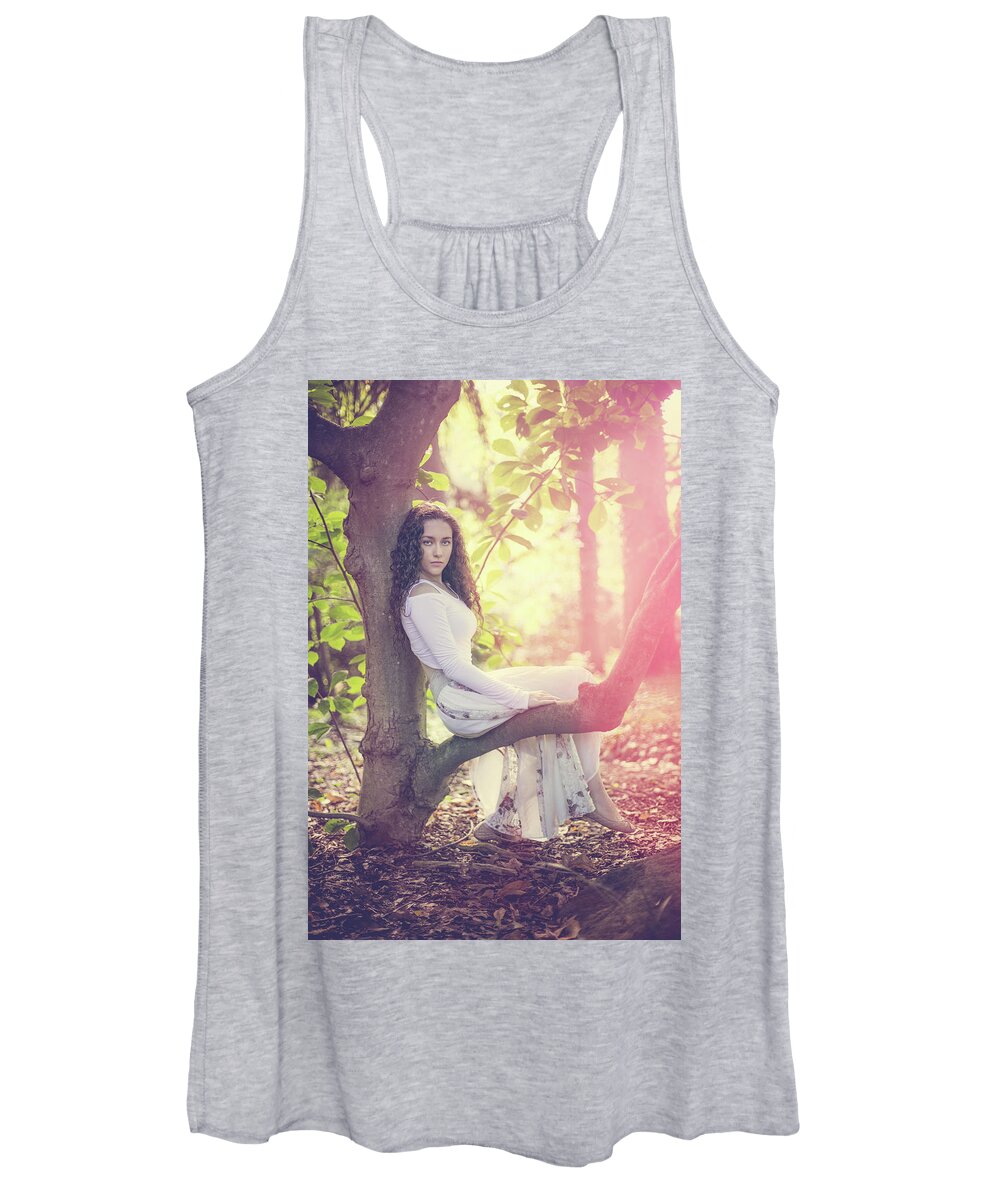 Adolescence Women's Tank Top featuring the photograph Gentle Hush of Yesterday by Elvira Pinkhas
