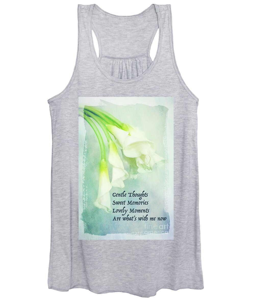 Calla Women's Tank Top featuring the photograph Gentle Thoughts by Marilyn Cornwell