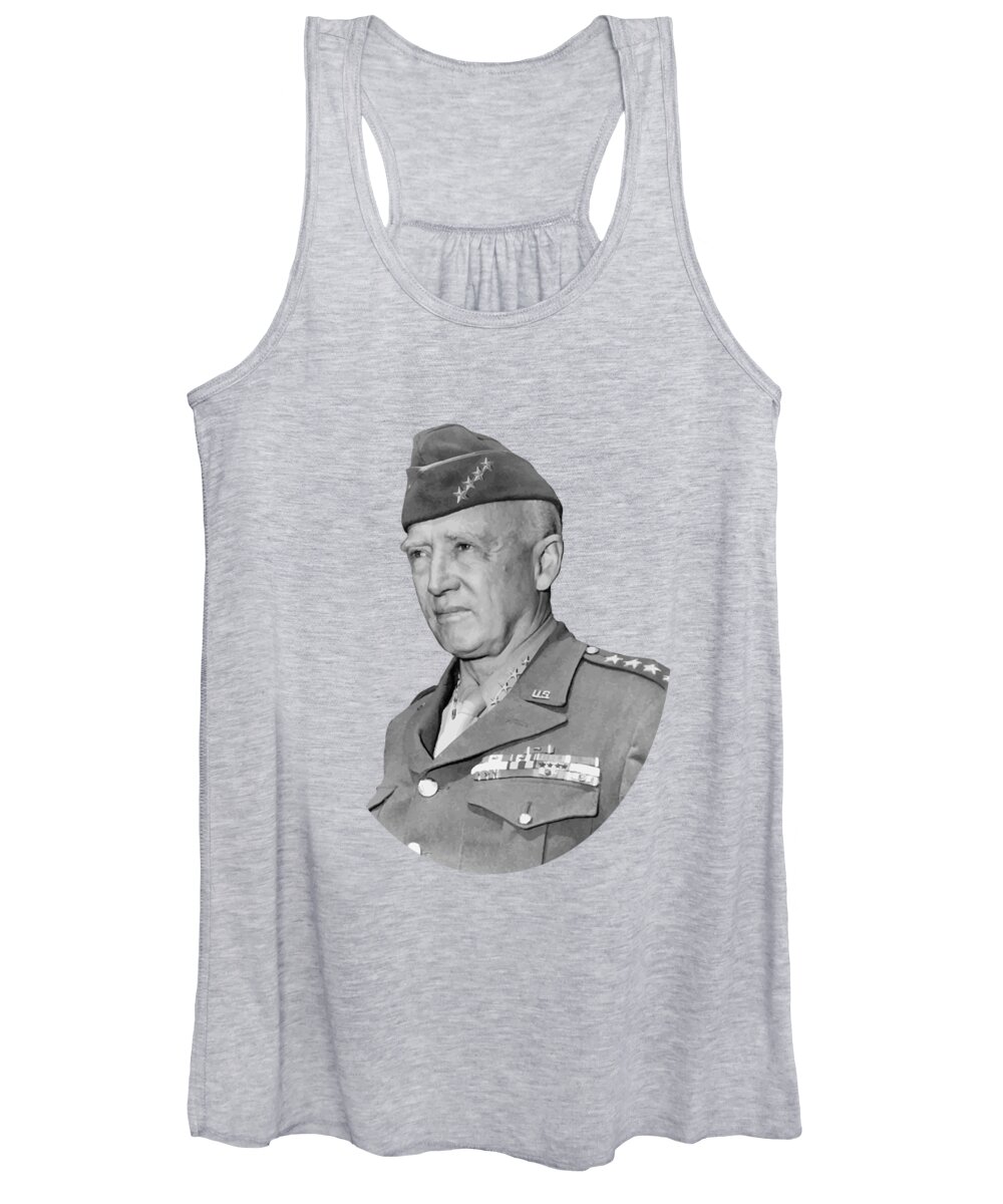 General Patton Women's Tank Top featuring the painting George S. Patton by War Is Hell Store