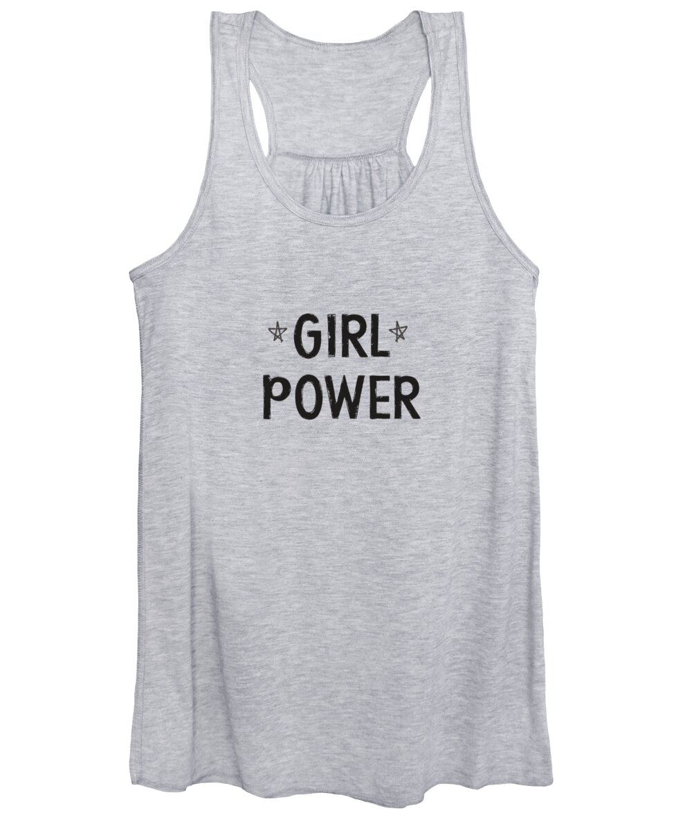 Girl Power Women's Tank Top featuring the digital art Girl Power- Design by Linda Woods by Linda Woods