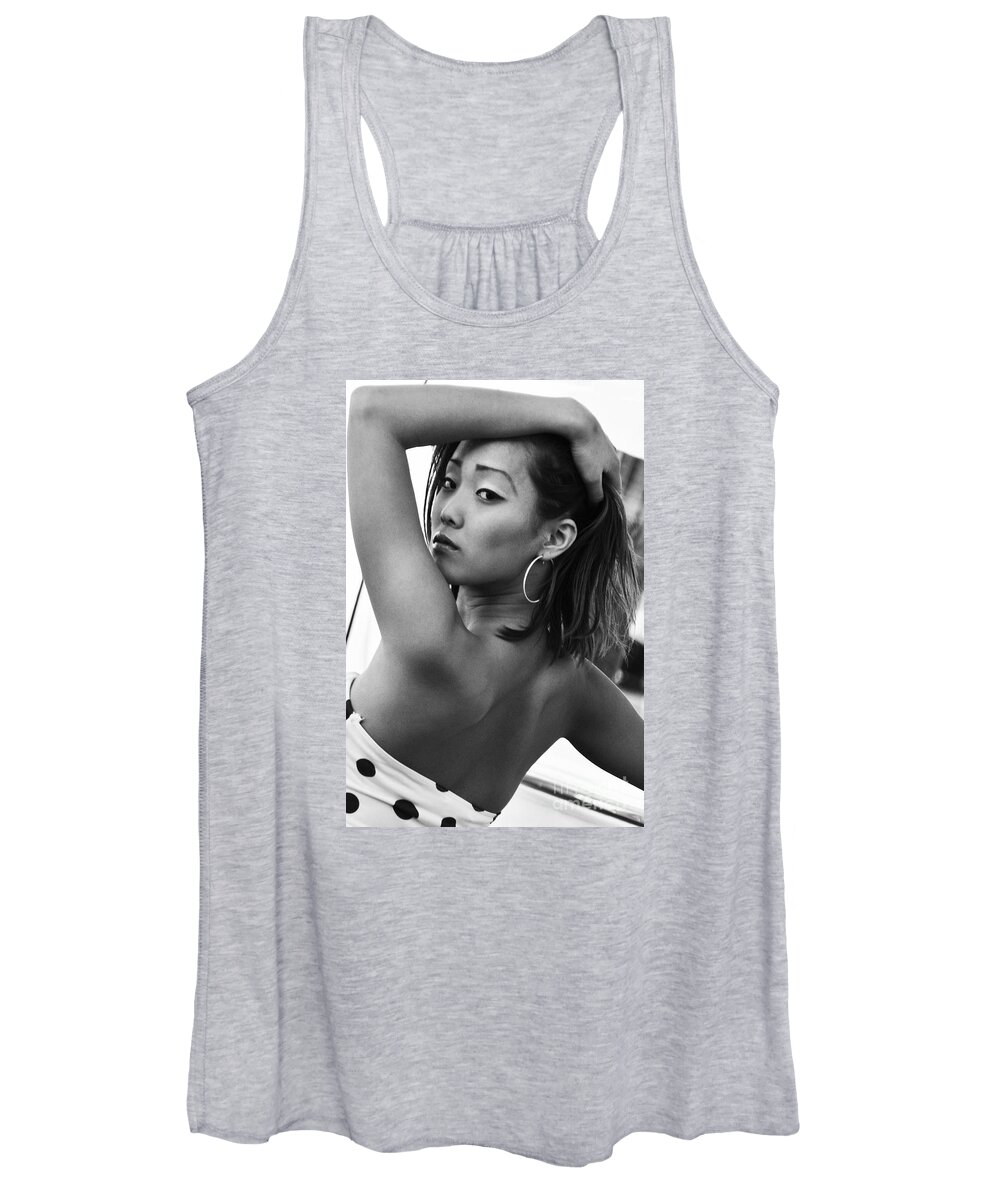 Glamour Photographs Women's Tank Top featuring the photograph Glancing grace by Robert WK Clark