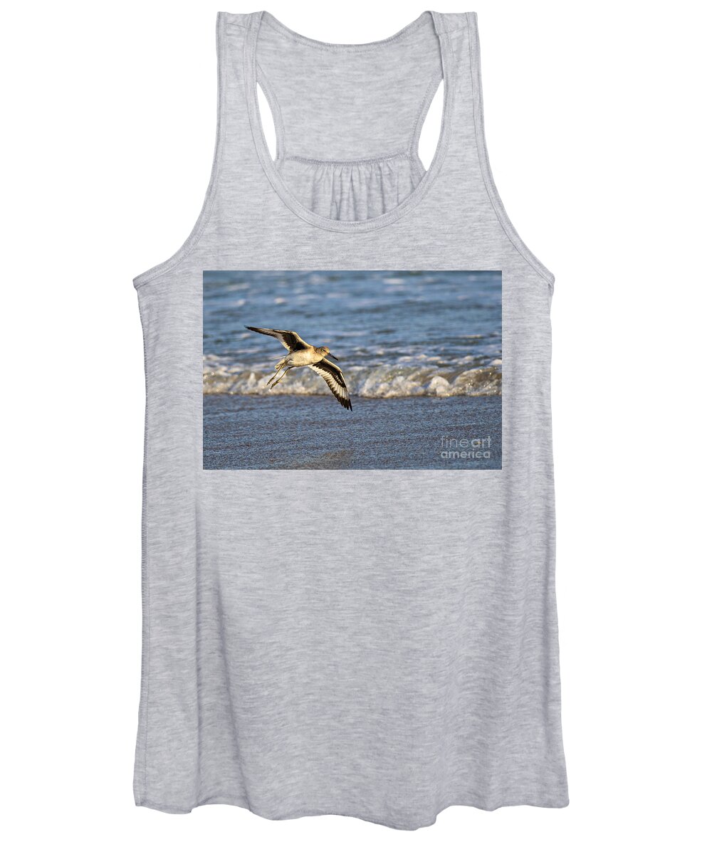 Willet Women's Tank Top featuring the photograph Glide by DJA Images